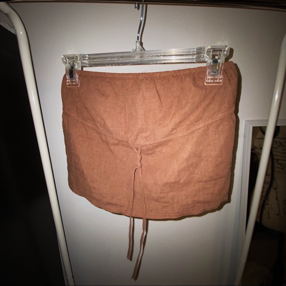 Brandy Melville Brown paper bag tub top